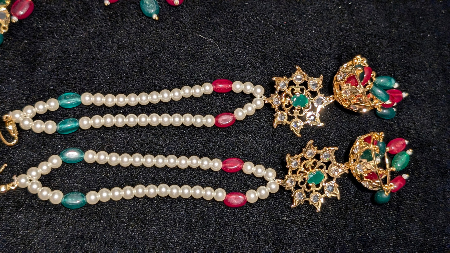 Traditional Bridal Set-Green/Red Combo