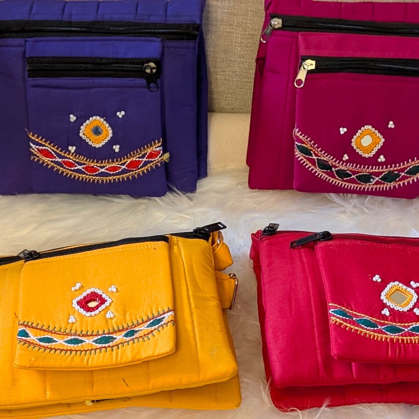 Embroidered purses