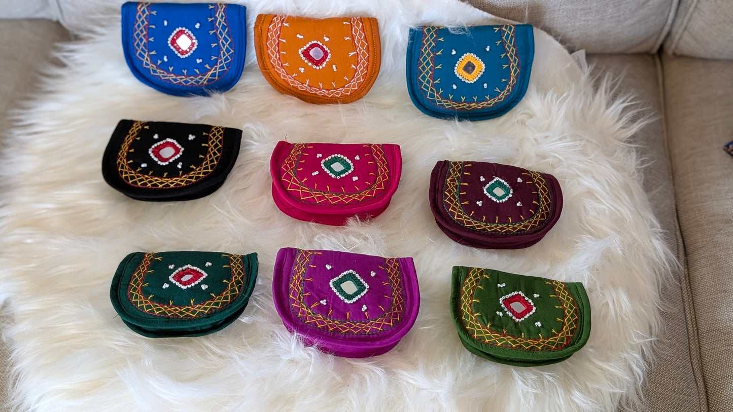Embroidered purses