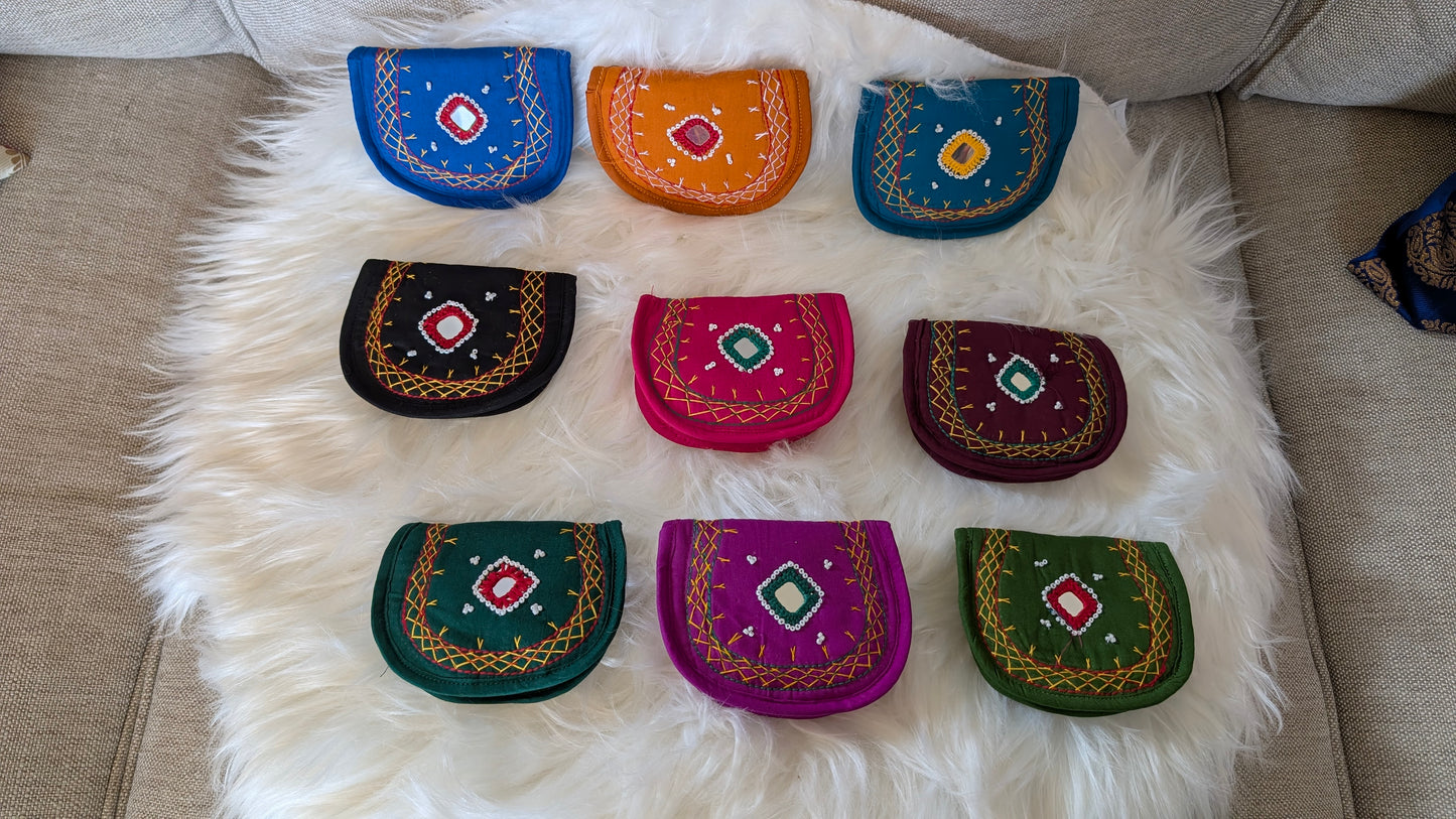 Embroidered purses